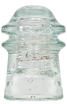 HEMINGRAY No 9 PATENT MAY 2 glass telephone insulatorGLASS BOTTLE MARKS