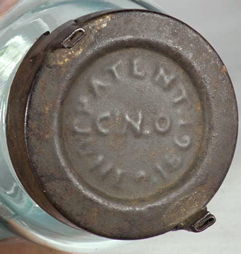 Patent June 9 1863
 - Lid