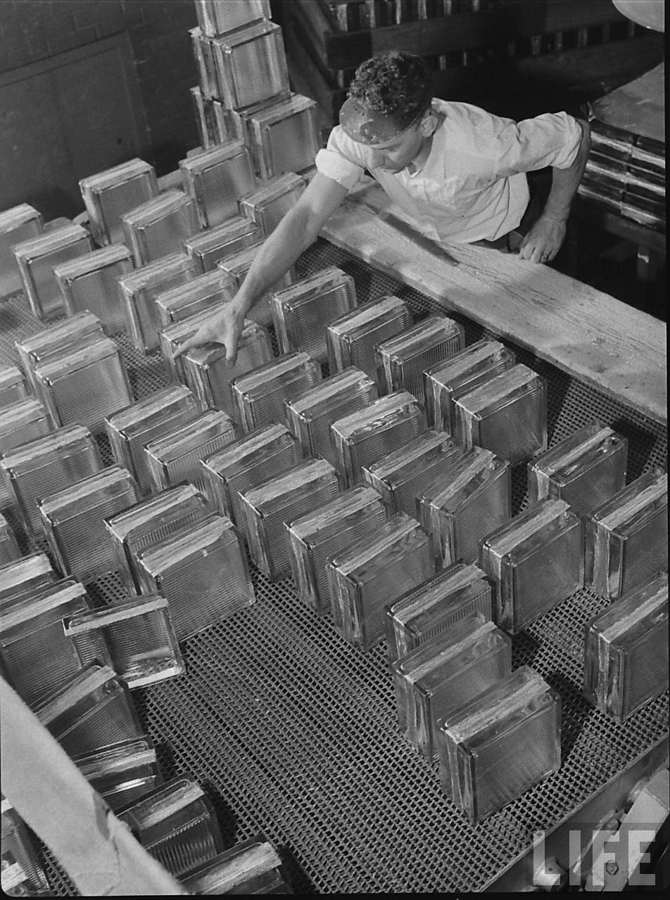 Glass Blocks being made at Muncie, IN Plant